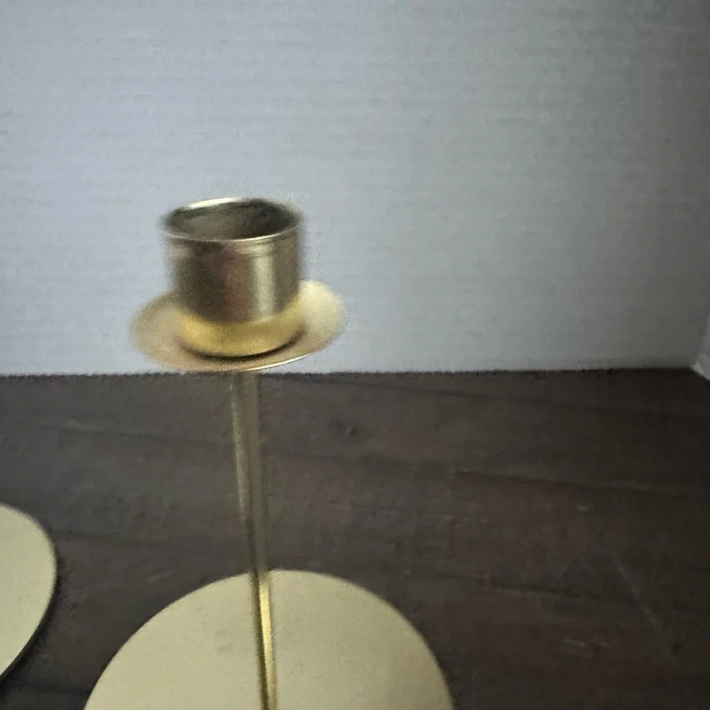 Elegant Gold Tone Candle Holders